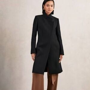 NWOT Précis Medium Wool Cashmere Black Business Casual Coat